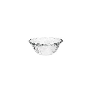 CJ 7PC DE VIDRO TRANSPARENTE 1 BOWL 22X9,5cm E 6 BOWLS 12,5cm FLORES