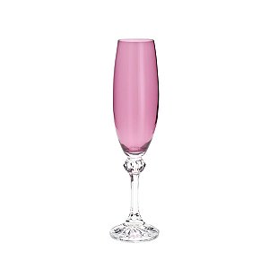 CJ 6 TAÇAS P/CHAMPAGNE DE CRISTAL ECOLÓGICO ELISA AMETISTA 220ml
