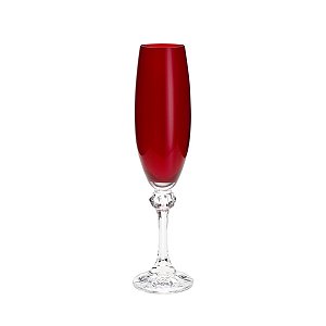 CJ 6 TAÇAS P/CHAMPAGNE DE CRISTAL ECOLÓGICO ELISA RUBI 220ml
