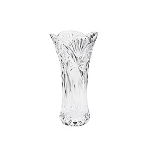 VASO DE VIDRO PETALS TRANSPARENTE 9,5X6,6X19,5cm