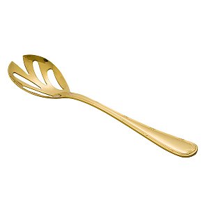 GARFO DE AÇO INOX P/SALADA  PVD DOURADO CROISÉ