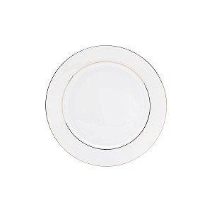 JG 6 PRATOS FUNDO DE PORCELANA BONE CHINA NICE GOLD 20,5CM