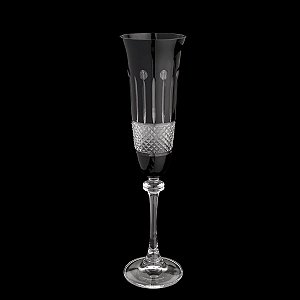 CJ 6 TAÇAS P/CHAMPAGNE CRISTAL ECOLÓG BLACK ALEXANDRA 190 ML