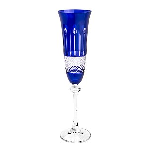 CJ 6 TAÇAS P/CHAMPAGNE CRISTAL ECOLÓG COBALT ALEXANDRA190 ML
