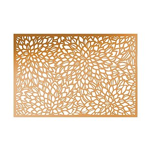 LUGAR AMERICANO DE PLÁSTICO LEAVES DOURADO 45x30cm