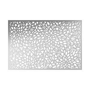 LUGAR AMERICANO DE PLÁSTICO LEAVES PRATA 45X30cm