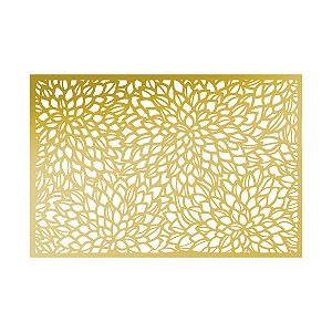 LUGAR AMERICANO DE PLÁSTICO LEAVES ROSÉ GOLD 45x30cm
