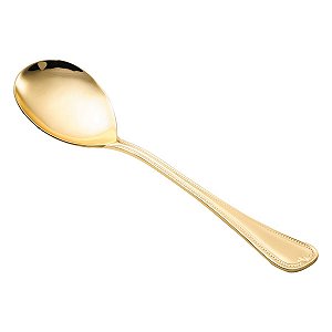(UN) COLHER P/SALADA PVD DOURADO GENEVE