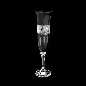 CJ 6 TAÇAS P/CHAMPAGNE CRISTAL ECOLÓG KLEOPATRA BLACK 175 ML