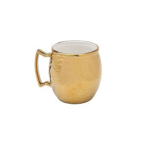CANECA MOSCOW MULE DE PORCELANA VERA GOLD 430ml