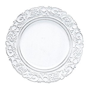 CJ 6PCS SOUSPLAT DE PLÁSTICO APOLO PRETO E BRANCO