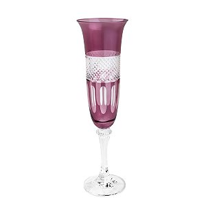 CJ 6 TAÇAS CHAMPAGNE CRISTAL ECOLÓG AMETHIST KLEOPATRA 175ML
