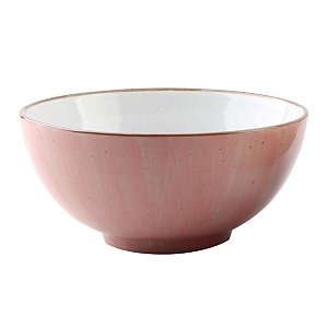 CJ 2 BOWLS DE PORCELANA ROSA 14CM