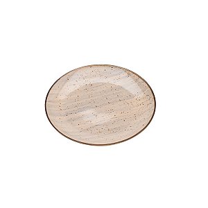CJ 2 PC PRATOS DE PORCELANA P/SOBREMESA WATERCOLOR CINZA 19cm