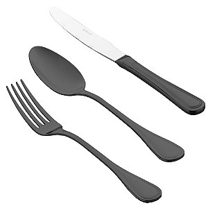FAQUEIRO 101PC PVD BLACK AVALON S/ESTOJO