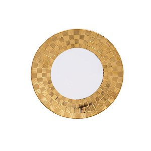 CJ 6 PRATOS DE PORCELANA VERA GOLD 26,5X3cm