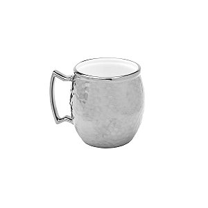 CANECA MOSCOW MULE DE PORCELANA VERA SILVER 430ml