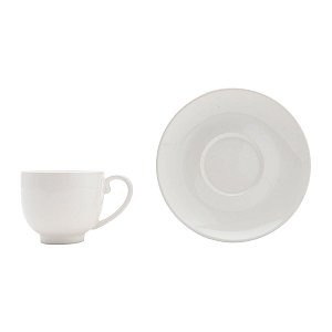 CJ 6 XÍCARAS DE CAFÉ DE PORCELANA C/PÍRES WHITE 100ML