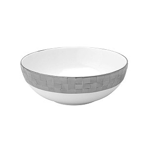 SALADEIRA DE PORCELANA VERA SILVER 20,5X7,5cm
