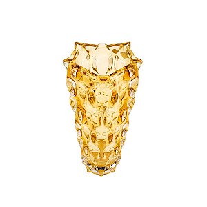 VASO DE CRISTAL ECOLÓGICO  LIVRE DE CHUMBO SAMBA ÂMBAR 16X30,5cm