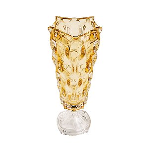 VASO DE CRISTAL ECOLÓGICO  LIVRE DE CHUMBO SAMBA ÂMBAR 16X40,5cm