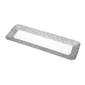 TRAVESSA DE PORCELANA VERA SILVER 35,5X12X2cm
