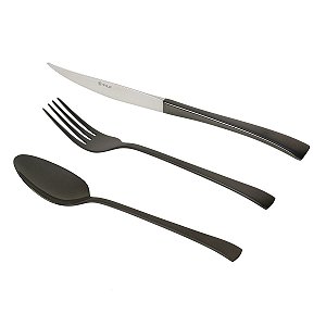 FAQUEIRO 101PC PVD BLACK BERNA S/ESTOJO