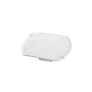 PRATO DE PORCELANA C/PÉ P/BOLO BIRDS BRANCO 31X29X10cm
