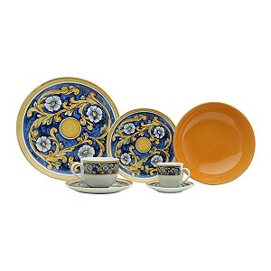 AP DE JANTAR 42 PCS DE PORCELANA SUPER WHITE MAYOLICA ROYAL