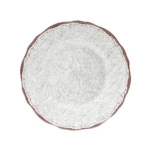 CJ 6 PRATOS RASO DE MELAMINA BRANCO 28CM