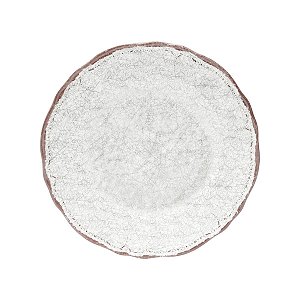 CJ 6 PRATOS DE SOBREMESA DE MELAMINA BRANCO 23,5CM