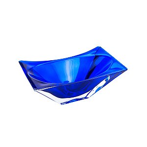 CENTRO DE MESA DE CRISTAL ECOLÓGICO OKINAWA COBALTO 16,5X27X10,5CM
