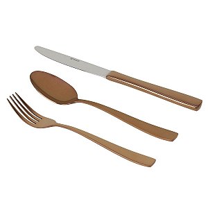 FAQUEIRO 101PC PISA PVD DOURADO ROSÉ S/ESTOJO