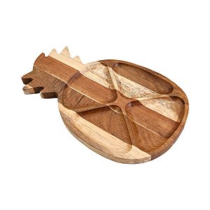 BANDEJA DE MADEIRA ABACAXI 27x17cm