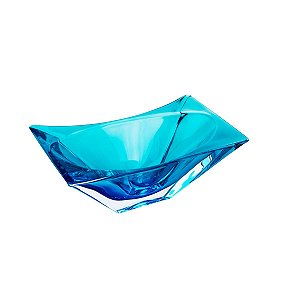 CENTRO DE MESA DE CRISTAL ECOLÓGICO OKINAWA TURQUESA 16,5X27X10,5CM