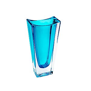 VASO DE CRISTAL ECOLÓGICO OKINAWA TURQUESA 14X8X30cm