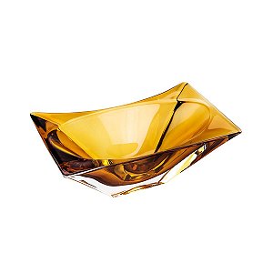 CENTRO DE MESA DE CRISTAL ECOLÓGICO OKINAWA ÂMBAR 16,5X27X10,5CM