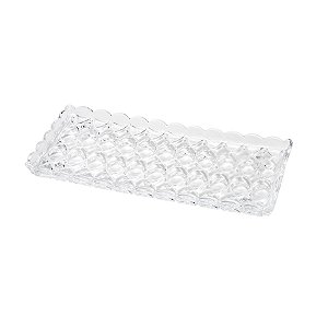 PRATO PARA BOLO DE CRISTAL C/PÉ ANGELICA 38X17,5CM