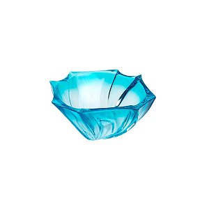CENTRO DE MESA DE CRISTAL ECOLÓGICO NEPTUN TURQUESA 23X12CM