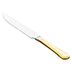 (UN) FACA P/ASSADO AVALON PVD DOURADO