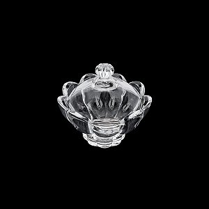 BOMBONIERE DE CRISTAL C/TAMPA TULIP 12X11,5 CM