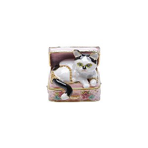 PORTA JÓIAS DE ZAMAC GATINHO 5X4X5CM