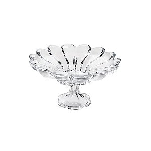 CENTRO DE MESA DE CRISTAL C/PÉ TULIP 32,5X19 CM