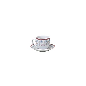 CJ 6 XÍCARAS P/CAFÉ DE PORCELANA C/PÍRES MANDALA 90ML