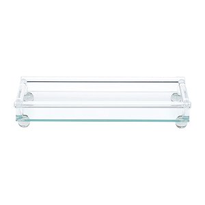 BANDEJA DE VIDRO SODO-CALCICO C/PÉ 33X12X5,8CM