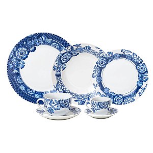 CJ DE JANTAR 42PC DE PORCELANA SANTORINI
