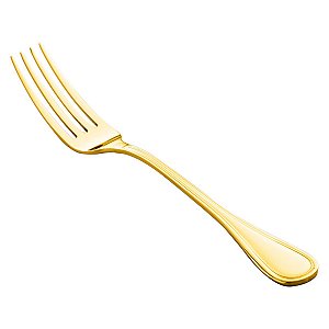 (DZ) GARFO P/MESA PVD DOURADO AVALON