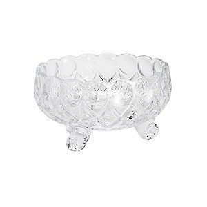 FRUTEIRA DE CRISTAL C/PÉ ANGÉLICA 20,2X14,5X10