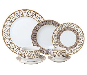 CJ DE JANTAR 42PC DE PORCELANA BAMBOO
