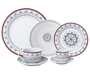 CJ DE JANTAR 42PC DE PORCELANA MANDALA